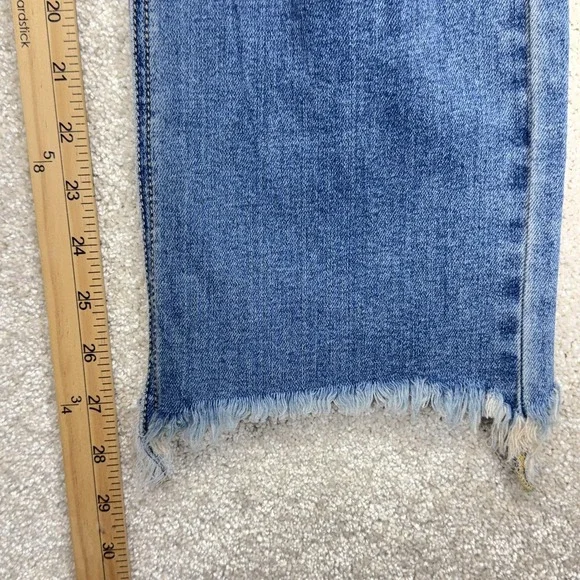 Altar'd State Jeans Womens 26 Blue High Rise Distressed Straight Raw Hem Denim - Picture 8 of 11